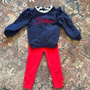 Janie & Jack - Holiday 2T Festive outfit! Worn once!